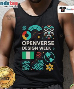 Stylish Nice Openverse Design Week tank top featuring vibrant graphics and a modern fit for creative enthusiasts.