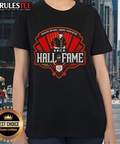 2026 Ladies Tee featuring Nice Pat Casey, celebrating his ABCA Hall of Fame induction with a stylish design.