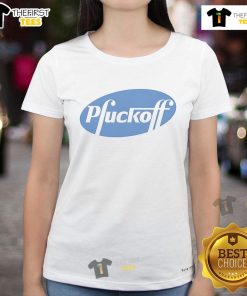 Nice Pfuckoff logo parody on a ladies tee, featuring bold graphics and a playful design for casual wear.