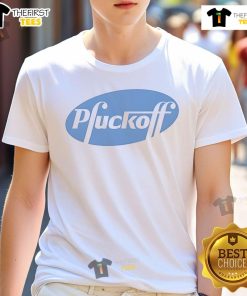 Alt Text: Nice Pfuckoff logo parody T-shirt featuring a humorous design with bold graphics and vibrant colors.