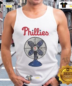 Philadelphia Phillies fan tank top in vibrant colors, perfect for game day or summer outings, showcasing team spirit.