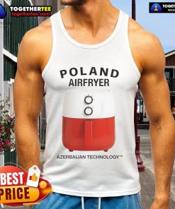 Stylish tank top featuring a unique design of an air fryer and technology motifs, perfect for casual wear in Nice, Poland.