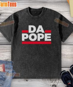 Nice Pope Leo Da Pope washed T-shirt featuring a vibrant graphic design and comfortable fit for casual wear.