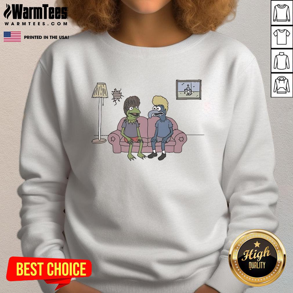 Nice Potent Frog Cartoon Sweatshirt Colorful cartoon frog design on a stylish sweatshirt, perfect for casual wear. Nice Potent Frog Sweatshirt for quirky fashion.