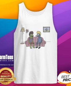 Colorful cartoon frog design on a trendy tank top, perfect for casual wear. Nice Potent Frog Cartoon Tank Top for enthusiasts.