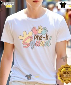 Nice Pre K Squad T-Shirt featuring colorful graphics and playful design for preschool kids' fashion.