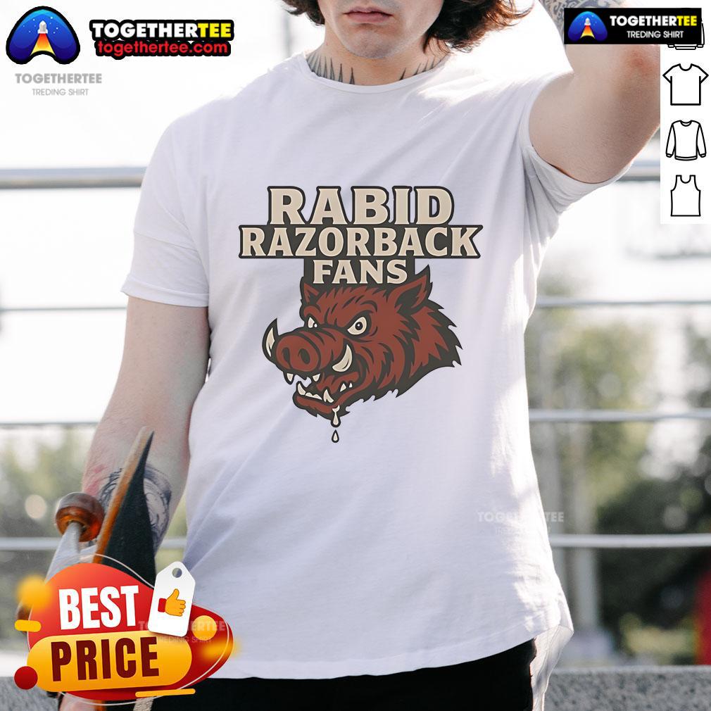 Nice Rabid Razorback Fans T Shirt Nice Rabid Razorback Fans T-Shirt featuring vibrant team colors and a bold graphic design for passionate supporters.