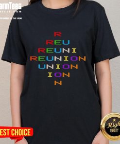 Colorful Nice Reunion Ladies Tee featuring vibrant design, perfect for casual outings and summer events.