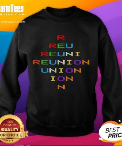 Vibrant Nice Reunion Full Colors Sweatshirt displayed on a mannequin, featuring a stylish design and comfortable fit.