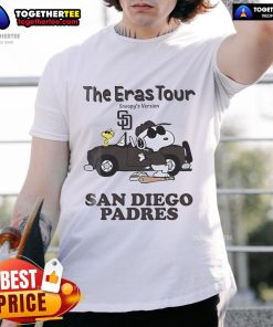 Alt Text: Nice San Diego Padres The Eras Tour Snoopy T-Shirt featuring vibrant graphics and a playful design perfect for fans.