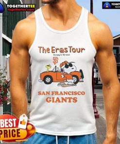 Snoopy tank top featuring San Francisco Giants logo from The Eras Tour, perfect for baseball fans and fashion lovers.