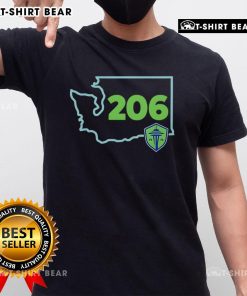 Nice Seattle Sounders FC 206 Area Code State T-Shirt featuring vibrant design and team colors, perfect for fans.