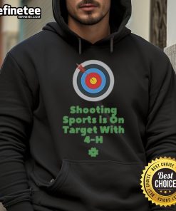 Nice Shooting Sports hoodie featuring 4-H design, perfect for athletes and outdoor enthusiasts.