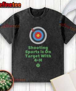 Nice Shooting Sports t-shirt featuring a 4-H design, perfect for outdoor enthusiasts and target shooting fans.