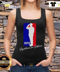 Nice Signatures for Soldiers Baseline Logo Tank Top featuring a stylish design perfect for military enthusiasts.