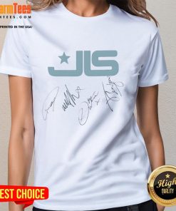 Nice Signed JLS Signature Logo Ladies Tee featuring a stylish design for fans of the popular music group JLS.