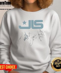 Nice Signed JLS Signature Logo Sweatshirt featuring a stylish design and vibrant colors, perfect for fans.