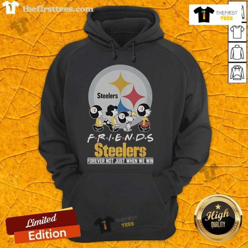 Alt Text: Nice Snoopy and The Peanuts Pittsburgh Steelers Friends Forever hoodie featuring a fun design for fans.