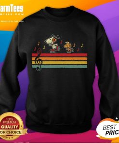 Retro Snoopy and Woodstock sweatshirt featuring vibrant colors and a stylish design, perfect for casual wear.