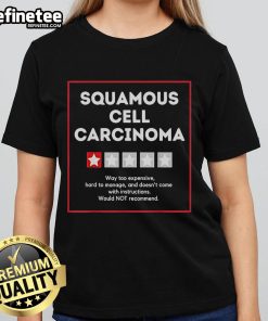 Stylish ladies tee featuring a design inspired by squamous cell carcinoma awareness, perfect for health advocates and supporters.