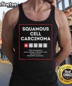 Stylish tank top featuring a unique design related to squamous cell carcinoma awareness, perfect for cancer awareness events.