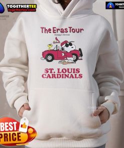 Nice St. Louis Cardinals The Eras Tour Snoopy Hoodie featuring vibrant graphics and a cozy design for fans.