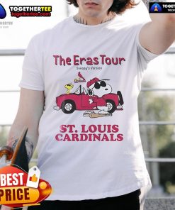Nice St. Louis Cardinals The Eras Tour Snoopy T-Shirt featuring a colorful design celebrating baseball and nostalgia.