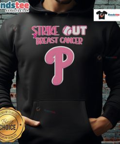 Philadelphia Phillies Nice Strike Out Breast Cancer hoodie featuring vibrant colors and team logo, promoting breast cancer awareness.
