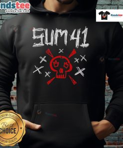 Stylish Nice Sum 41 Sketch Skull Hoodie featuring a unique skull design, perfect for fans of alternative music fashion.
