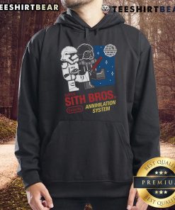 8-bit hoodie featuring Nice Super Sith Bros Galactic Annihilation System design, perfect for gaming fans and collectors.