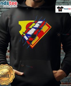 Alt Text: Stylish Nice Superman Premiere Logo Hoodie featuring vibrant colors and iconic superhero emblem, perfect for fans.