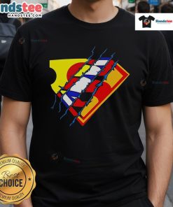 Nice Superman Premiere Logo T-Shirt featuring iconic Superman logo in vibrant colors on a stylish tee.