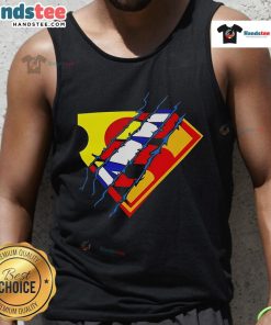 Nice Superman Premiere Logo Tank Top featuring vibrant colors and iconic design, perfect for fans of the superhero.