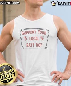 Support your local bat boy tank top featuring a stylish design and vibrant colors, perfect for baseball fans.