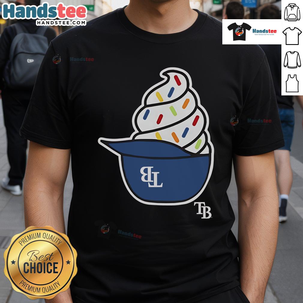 Nice Tampa Bay Rays Ice Cream Helmet T Shirt Nice Tampa Bay Rays Ice Cream Helmet T-Shirt featuring vibrant team colors and playful design for fans.