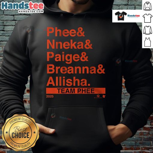 Nice Team Phee lineup featuring stylish Ampersand Hoodie in vibrant colors, perfect for casual wear and team spirit.