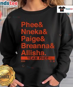 Nice Team Phee lineup featuring stylish Ampersand sweatshirt in vibrant colors, perfect for casual wear.