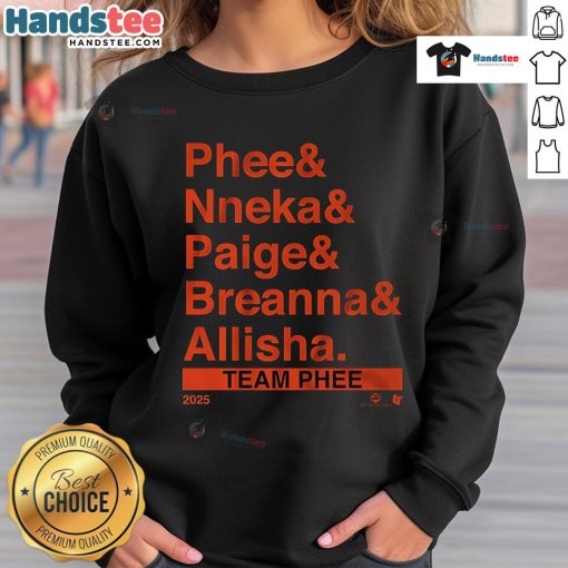 Nice Team Phee lineup featuring stylish Ampersand sweatshirt in vibrant colors, perfect for casual wear.