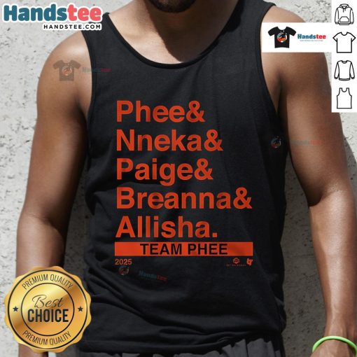Nice Team Phee lineup showcasing stylish Ampersand tank tops in vibrant colors on display.