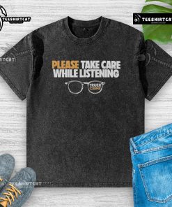 Nice Tenderfoot TV True Crime shirt featuring glasses design, perfect for fans who love listening while staying stylish.