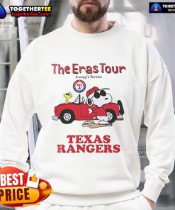 Cozy Nice Texas Rangers The Eras Tour Snoopy sweatshirt featuring vibrant graphics and a stylish design for fans.