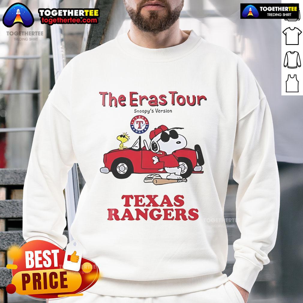 Nice Texas Rangers The Eras Tour Snoopy Sweatshirt Cozy Nice Texas Rangers The Eras Tour Snoopy sweatshirt featuring vibrant graphics and a stylish design for fans.