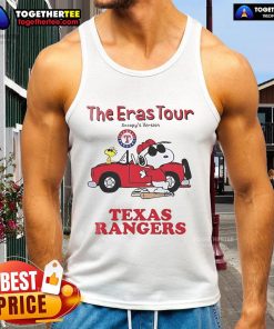 Alt Text: Nice Texas Rangers The Eras Tour Snoopy tank top featuring colorful graphics and a stylish design for baseball fans.