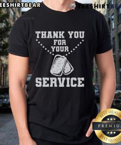 Nice Thank You For Your Service Dog Tag T-Shirt featuring a stylish design honoring service members and their dedication.
