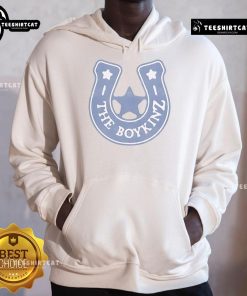 Alt Text: Boykinz hoodie featuring cowboy horseshoe design, perfect for lovers of country style and cozy fashion.