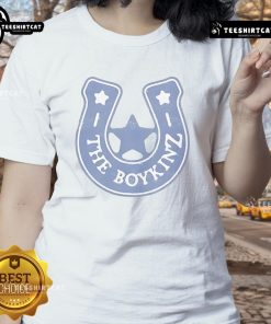 Nice The Boykinz Fell In Love With A Cowboy Horseshoe Ladies Tee featuring a stylish cowboy design and comfortable fit.