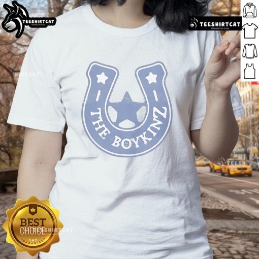 Nice The Boykinz Fell In Love With A Cowboy Horseshoe Ladies Tee featuring a stylish cowboy design and comfortable fit.