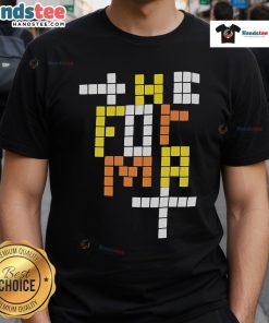 Nice The Format Blocks T-Shirt featuring a vibrant geometric design on a soft cotton fabric, perfect for casual wear.