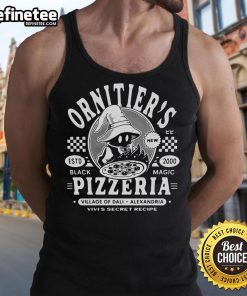 Grunge tank top featuring 'Nice The Ornitier Pizzeria' design, perfect for casual wear and pizza lovers.