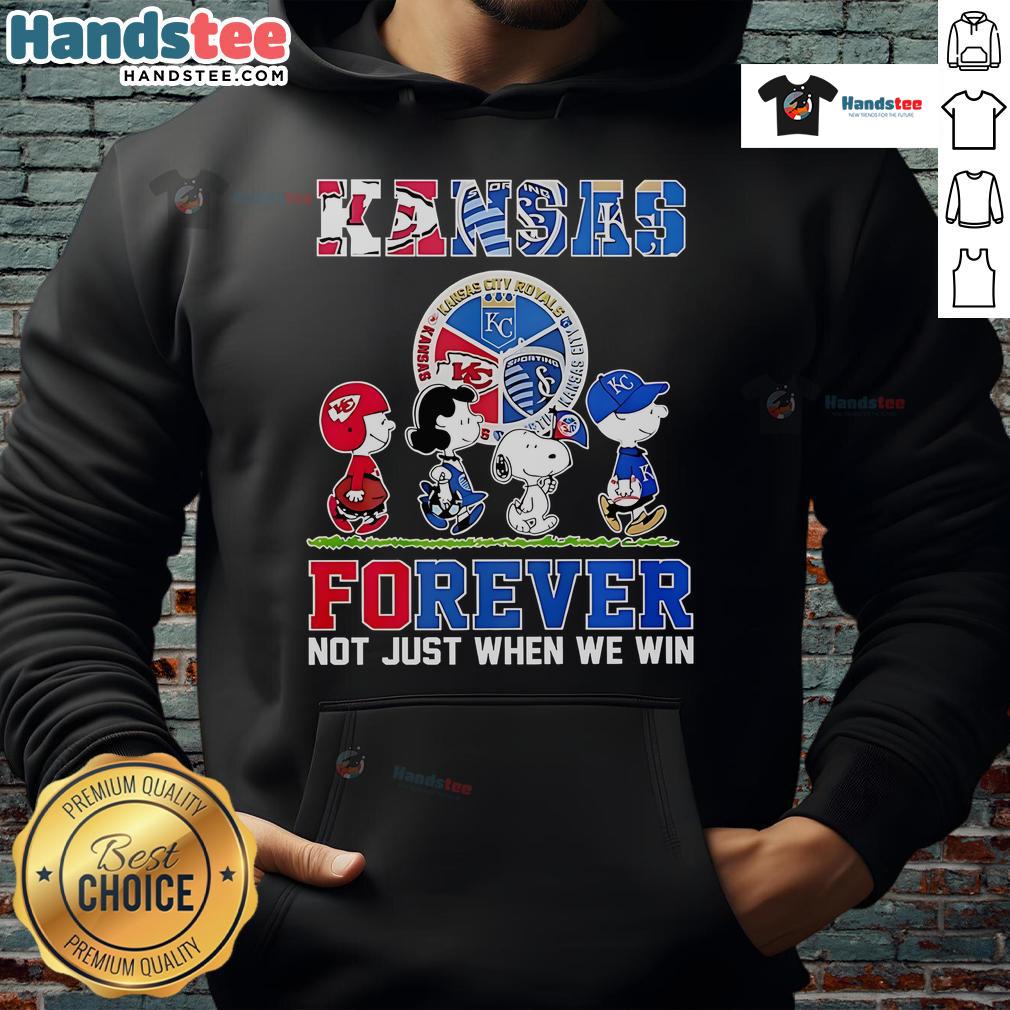 Nice The Peanuts Kansas Sports Teams Crossing Forever Not Just When We Win Hoodie Nice The Peanuts Kansas Sports Teams hoodie featuring 'Crossing Forever Not Just When We Win' design.